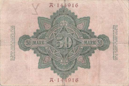 50 Mark 1906 Ro25a Y/A